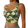 thumbnail image 1 of Haiem Sunflowers And Butterflies Pattern Womens Sports Bra - U Neck Padded Low Impact Yoga Bra Workout Crop Top Gym Moisture-Wicking Workout Vest -Small, 1 of 9