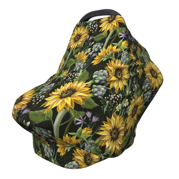 Haiem Sunflowers Baby Nursing Cover & Nursing Poncho - Multi Use Cover for Baby Car Seat Canopy, Stroller Cover, 360°Full Privacy Breastfeeding Coverage