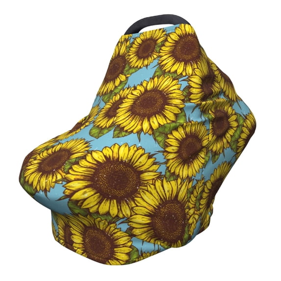 Haiem Sunflowers Baby Nursing Cover & Nursing Poncho - Multi Use Cover for Baby Car Seat Canopy, Stroller Cover, 360°Full Privacy Breastfeeding Coverage