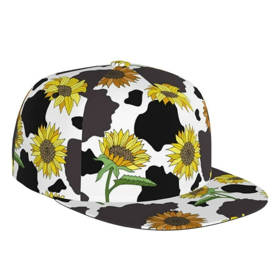 Haiem Sunflowers Country Classic Snapback Cap Flat Bill Hat Baseball Cap Adjustable Size Cotton Dad Hat