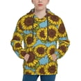 thumbnail image 1 of Haiem Sunflowers Pattern Boys Hoodie, Youth Pullover Hooded Sweatshirt, Kangaroo Pocket Hoodie for Kids Girls -X-Large, 1 of 6