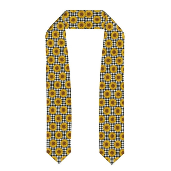 Haiem Sunflowers Pattern Graduation Stole 2024 | Premium Satin Sash for Graduation Ceremony