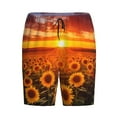 thumbnail image 1 of Haiem Sunset Golden Sunflower Field Men's Pajama Short with Soft Woven Cotton Elastic Waistband Sleep Short-Small, 1 of 9