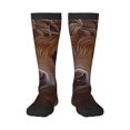 thumbnail image 1 of Haiem Sunset Sunflower Cow Socks, Funny Novelty Crazy Design Cotton Socks Sports Socks Knee High Socks For Men, Women,1Pairs - Gift For Working Friends, 1 of 8