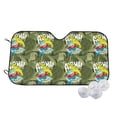 thumbnail image 1 of Haiem Surfing Dinosaur Car Windshield Sun Shade - Blocks UV Rays Sun Visor Protector, Sunshade to Keep Your Vehicle Cool, Universal Fit SUV Van Sedan-Medium, 1 of 7