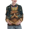 thumbnail image 1 of Haiem Surreal Meditating Cat for Women's Fashion Hoodies & Sweatshirts with Kangaroo Pocket,Hooded Sweatshirt with Eye-catching Drawstrings-Small, 1 of 7