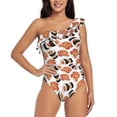 thumbnail image 1 of Haiem Sushi Roll Women's One Piece Swimsuits Tummy Control One Shoulder Bathing Suits Ruffle Swimwear-XX-Large, 1 of 8