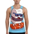 thumbnail image 1 of Haiem Sushi Salmon Surfing Men Workout Tank Top Gym Bodybuilding Sleeveless Muscle T Shirts Athletic Tank Breathable Workout Shirt-Medium, 1 of 8