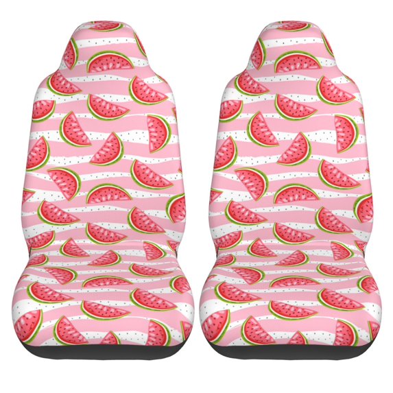 Haiem Sweet Watermelon Printed Car Seat Covers Set of 2, Universal Fit Car Seat Covers,Protective Seat Covers,Comfortable Car Seat Covers, Easy Installation Seat Covers, Vehicle Seat Covers
