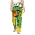 thumbnail image 1 of Haiem T-Rex Playing Football Women's Pajama Pants Ultra Lightweight Pjs Bottoms Sleepwear Bottom Pants With Pocket Drawstring-Large, 1 of 7