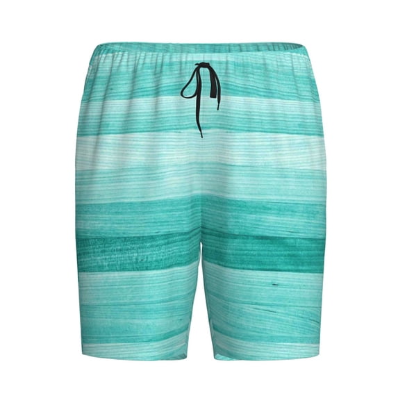 Haiem Teal Turquoise Men's Pajama Short with Soft Woven Cotton Elastic Waistband Sleep Short-XX-Large