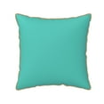 thumbnail image 1 of Haiem Teal Turquoise Print Velvet Soft Solid Decorative Square Throw Pillow Covers Set with Elegant Piping Christmas Cushion Case for Sofa Bedroom Car-18"x18", 1 of 8