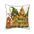 thumbnail image 1 of Haiem Thanksgiving Truck Print Velvet Soft Solid Decorative Square Throw Pillow Covers Set with Elegant Piping Christmas Cushion Case for Sofa Bedroom Car-18"x18", 1 of 8
