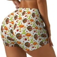 thumbnail image 1 of Haiem Thanksgiving Turkey No Front Seam Biker Shorts for Women Yoga Workout Gym Bike Shorts with Tummy Control Moisture-Wicking-Medium, 1 of 9
