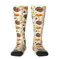 thumbnail image 1 of Haiem Thanksgiving Turkey Socks, Funny Novelty Crazy Design Cotton Socks Sports Socks Knee High Socks For Men, Women,1Pairs - Gift For Working Friends, 1 of 9
