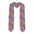 thumbnail image 1 of Haiem The Garden Tricolor Pansy Flower Pattern Graduation Stole 2024 | Premium Satin Sash for Graduation Ceremony, 1 of 7