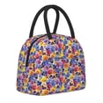 thumbnail image 1 of Haiem The Garden Tricolor Pansy Flower Printed Lunch Bag Women, Lunch Box Lunch Bag for Women, Small Leakproof Cute Lunch Tote Large Capacity Reusable Insulated Cooler Lunch Container, 1 of 6