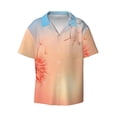 thumbnail image 1 of Haiem The Sunset of Dandelion Men's Casual Shirts Short Sleeve Button Down Shirts Fashion Textured Summer Beach Shirt-Medium, 1 of 7