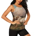 thumbnail image 1 of Haiem Three Horses Oil Painting Workout Tank Tops for Women, Athletic Sports Slim-Fit Tank Tops, Compression Sleeveless Dry Fit Shirts,Athletic Shirt-Medium, 1 of 9