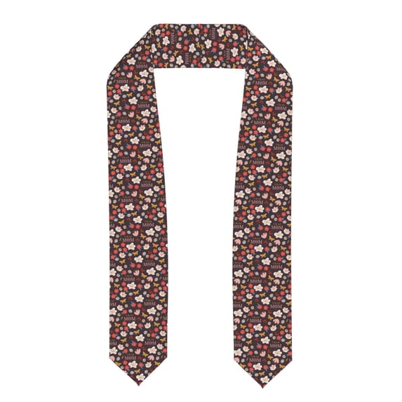Haiem To The Best Mom Pattern Graduation Stole 2024 | Premium Satin Sash for Graduation Ceremony