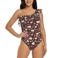 thumbnail image 1 of Haiem To The Best Mom Women's One Piece Swimsuits Tummy Control One Shoulder Bathing Suits Ruffle Swimwear-Medium, 1 of 8