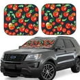 thumbnail image 1 of Haiem Tomatoes Windshield Sun Shade: Universal Foldable 2-Piece Car Front Window Sunshade - Blocks Uv Rays, And Reduces Heat,Essential Car Accessory Large, 1 of 7