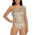 thumbnail image 1 of Haiem Tortilla Women's One Piece Swimsuits Tummy Control One Shoulder Bathing Suits Ruffle Swimwear-X-Large, 1 of 8