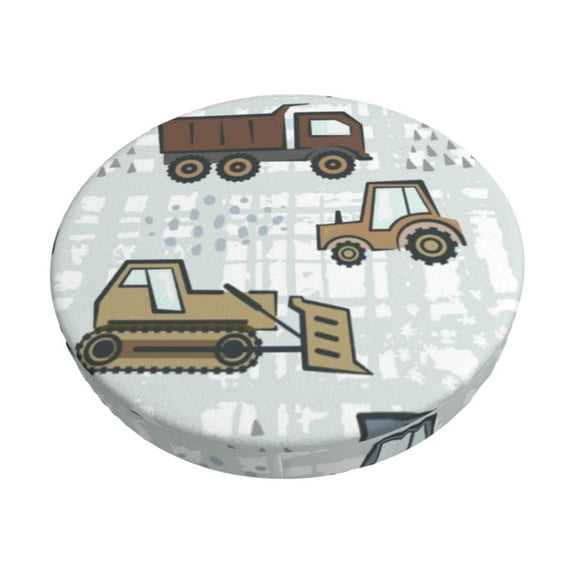 Haiem Tractor and Dumper Cushion Round Bar Chair Seat Cover Bar Chair Cushion Covers Elastic Washable Bar Chair Cover,Protects from Scratches and Stains-13 inch