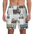 thumbnail image 1 of Haiem Tractor and Dumper Mens Swim Trunks with Compression Liner 2 in 1 Swimming Shorts Stretch Swimwear Quick Dry,Board Shorts-Large, 1 of 9