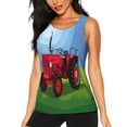 thumbnail image 1 of Haiem Tractor on farming land Printed Women's Workout Tank Top, Quick-Dry Sleeveless Gym Shirt, Breathable Lightweight Athletic Top for Running, Yoga, and Casual Wear-XX-Large, 1 of 7
