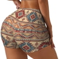 thumbnail image 1 of Haiem Traditional Tribal Aztec No Front Seam Biker Shorts for Women Yoga Workout Gym Bike Shorts with Tummy Control Moisture-Wicking-Small, 1 of 9