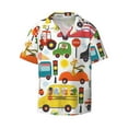 thumbnail image 1 of Haiem Transports with Animals Men's Casual Shirts Short Sleeve Button Down Shirts Fashion Textured Summer Beach Shirt-Medium, 1 of 7