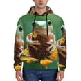 thumbnail image 1 of Haiem Tree Frog Sitting On Sunflowes Patterned Men's Hoodie with Kangaroo Pocket - Ideal Pullover Sweatshirt for Daily Wear, Travel, and Home-4X-Large, 1 of 7