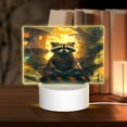 thumbnail image 1 of Haiem Tree Meditating Raccoon Pattern Acrylic Night Light Gift with 3 Color ModesTouch-Sensitive LED Lamp Perfect Gift for Mother's Day, Birthday, or Christmas, 1 of 9