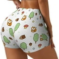thumbnail image 1 of Haiem Tree Squirrel No Front Seam Biker Shorts for Women Yoga Workout Gym Bike Shorts with Tummy Control Moisture-Wicking-Large, 1 of 9