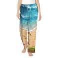 thumbnail image 1 of Haiem Tropical Beach With Starfish Women's Pajama Pants Ultra Lightweight Pjs Bottoms Sleepwear Bottom Pants With Pocket Drawstring-Small, 1 of 7