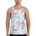 thumbnail image 1 of Haiem Tropical Flamingo Men Workout Tank Top Gym Bodybuilding Sleeveless Muscle T Shirts Athletic Tank Breathable Workout Shirt-4X-Large, 1 of 9