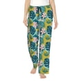 thumbnail image 1 of Haiem Tropical Floral Women's Pajama Pants Ultra Lightweight Pjs Bottoms Sleepwear Bottom Pants With Pocket Drawstring-Small, 1 of 7