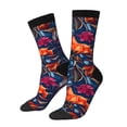 thumbnail image 1 of Haiem Tropical Flower Pattern Crew Socks – Soft & Durable Moisture-wicking Socks, Stay-Up Fit for Business, Work, and Casual Wear Size 5-11, 1 of 6