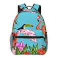 thumbnail image 1 of Haiem Tropical Jungle Flamingo Printed School Backpack,Casual Travel Lightweight Backpack,Durable Comfortable Multifunctional Backpack,Laptop Backpack, 1 of 5