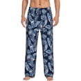 thumbnail image 1 of Haiem Tropical Leaves Men's Pajama Pants Ultra Lightweight Pjs Bottoms Sleepwear Bottom Pants With Pocket Drawstring-Large, 1 of 7