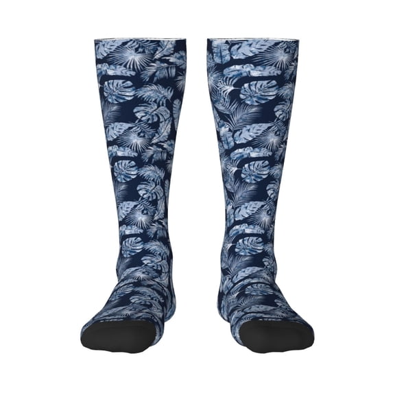 Haiem Tropical Leaves Socks, Funny Novelty Crazy Design Cotton Socks Sports Socks Knee High Socks For Men, Women,1Pairs - Gift For Working Friends