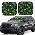 thumbnail image 1 of Haiem Tropical Leaves1 Car Windshield Sun Shade (2 Pieces) Foldable Windshield Sun Shade Car Accessories for Truck SUV Pickup-Medium, 1 of 7