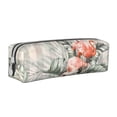 thumbnail image 1 of Haiem Tropical With Flamingos Print Leather Pencil Case Art Supplies Case Zipper Pencil Pouch Stationery Storage Pencil Bag, 1 of 7