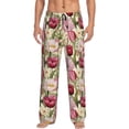 thumbnail image 1 of Haiem Tulips Flowers Men's Pajama Pants Ultra Lightweight Pjs Bottoms Sleepwear Bottom Pants With Pocket Drawstring-X-Large, 1 of 7