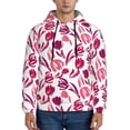 thumbnail image 1 of Haiem Tulips Flowers Patterned Men's Hoodie with Kangaroo Pocket - Ideal Pullover Sweatshirt for Daily Wear, Travel, and Home-3X-Large, 1 of 7