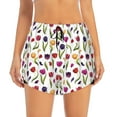 thumbnail image 1 of Haiem Tulips Flowers Women's 2 in 1 Running Shorts - Lightweight Athletic Workout Gym Yoga Breathable Sports Shorts Liner with Phone Pockets-Small, 1 of 9