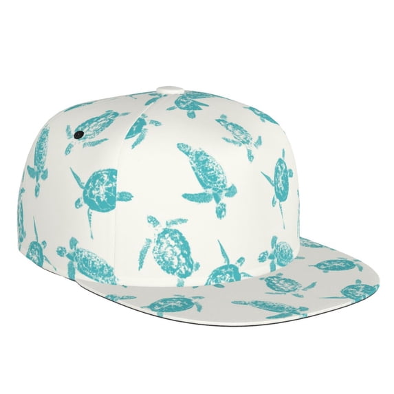 Haiem Turtle Classic Snapback Cap Flat Bill Hat Baseball Cap Adjustable Size Cotton Dad Hat