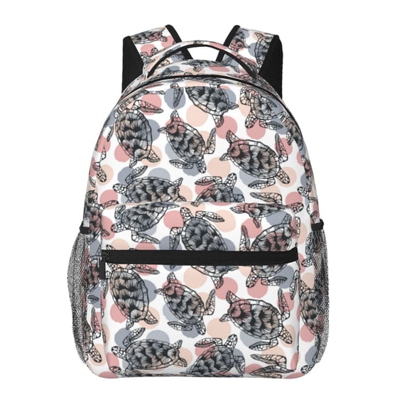 Haiem Turtle Printed School Backpack,Casual Travel Lightweight Backpack,Durable Comfortable Multifunctional Backpack,Laptop Backpack
