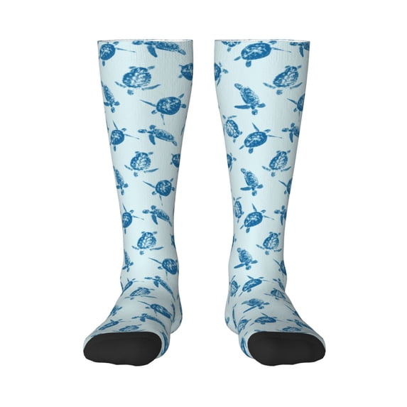 Haiem Turtle Socks, Funny Novelty Crazy Design Cotton Socks Sports Socks Knee High Socks For Men, Women,1Pairs - Gift For Working Friends